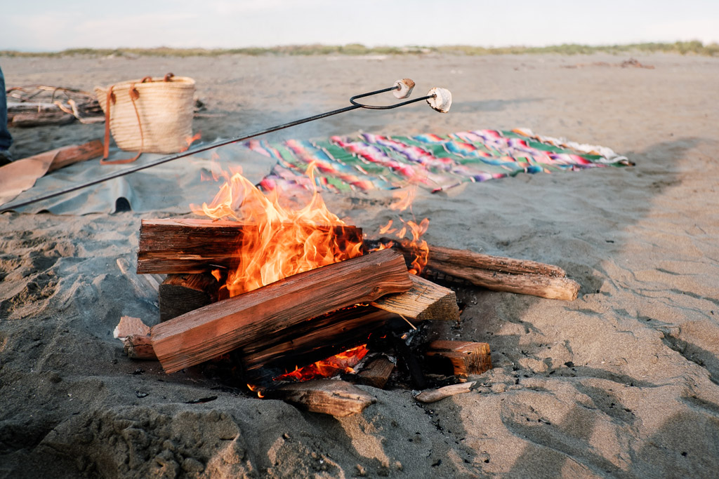 Beach campfire at Ocean Shores